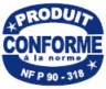 Producto conforme a la norma NF P 90 - 318