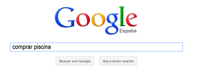 Búsqueda en Google "comprar piscina"