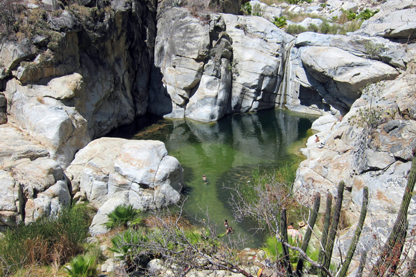 Cascadas del cañón de la Zorra. Sierra de la Laguna. Baja California Sur (México)